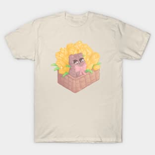 Flower Bouqet Cat T-Shirt